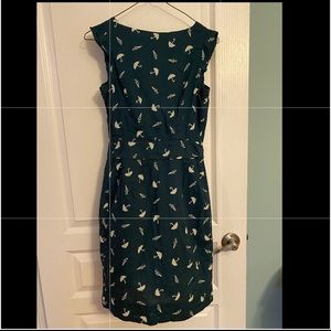 Emily & Finn teal umbrella print dress